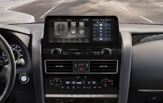 2023 Nissan Armada touchscreen and front console | Michael Jordan Nissan in Durham NC
