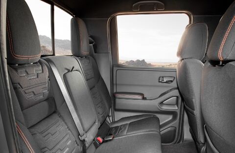 Seat inside the 2022 Nissan Frontier